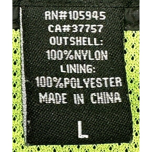 Element Mens Jacket Windbreaker Full Zip Mesh Lined Hooded Zip Pockets Black L - Picture 12 of 14